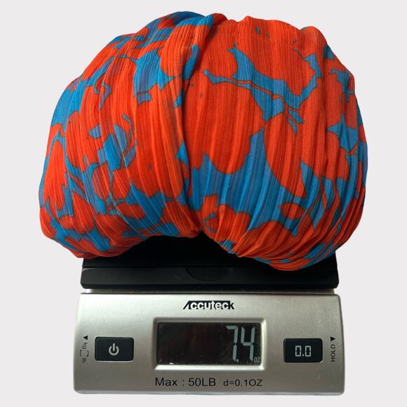 H&M Pleated Chiffon Floral Dress with Fringe Details, Size 2, Red/Blue - Picture 13 of 13